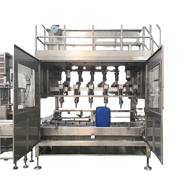 5-40L PLC Controlled Plastic Barrel Jerrycan Small Hole Automatic Liquid Machine Chemical Cleaning Honey Oil Gear Motor Bottle